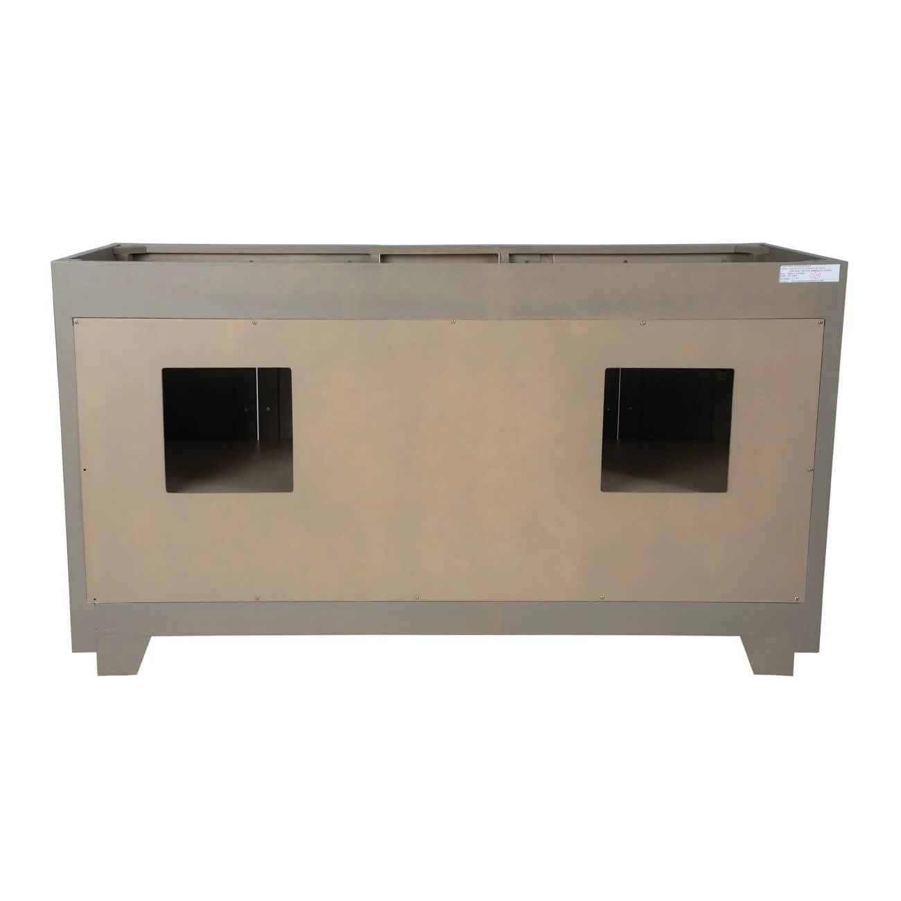 Barrett 60 Inch Oak Vanity With Oval Undermount Sinks - Gray Oak - Image 6