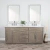 Barrett 72 Inch Oak Vanity With Rectangular Undermount Sinks - Gray Oak