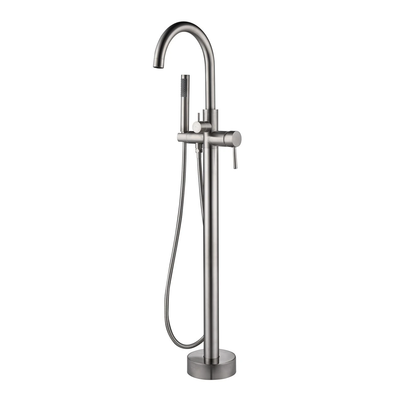 Contemporary High Flow Freestanding Gooseneck Tub Faucet - Image 7