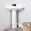 Alzata 26 Inch Corner Pedestal Sink
