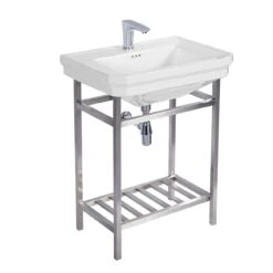 Console Lavatory Sink With Square Sink