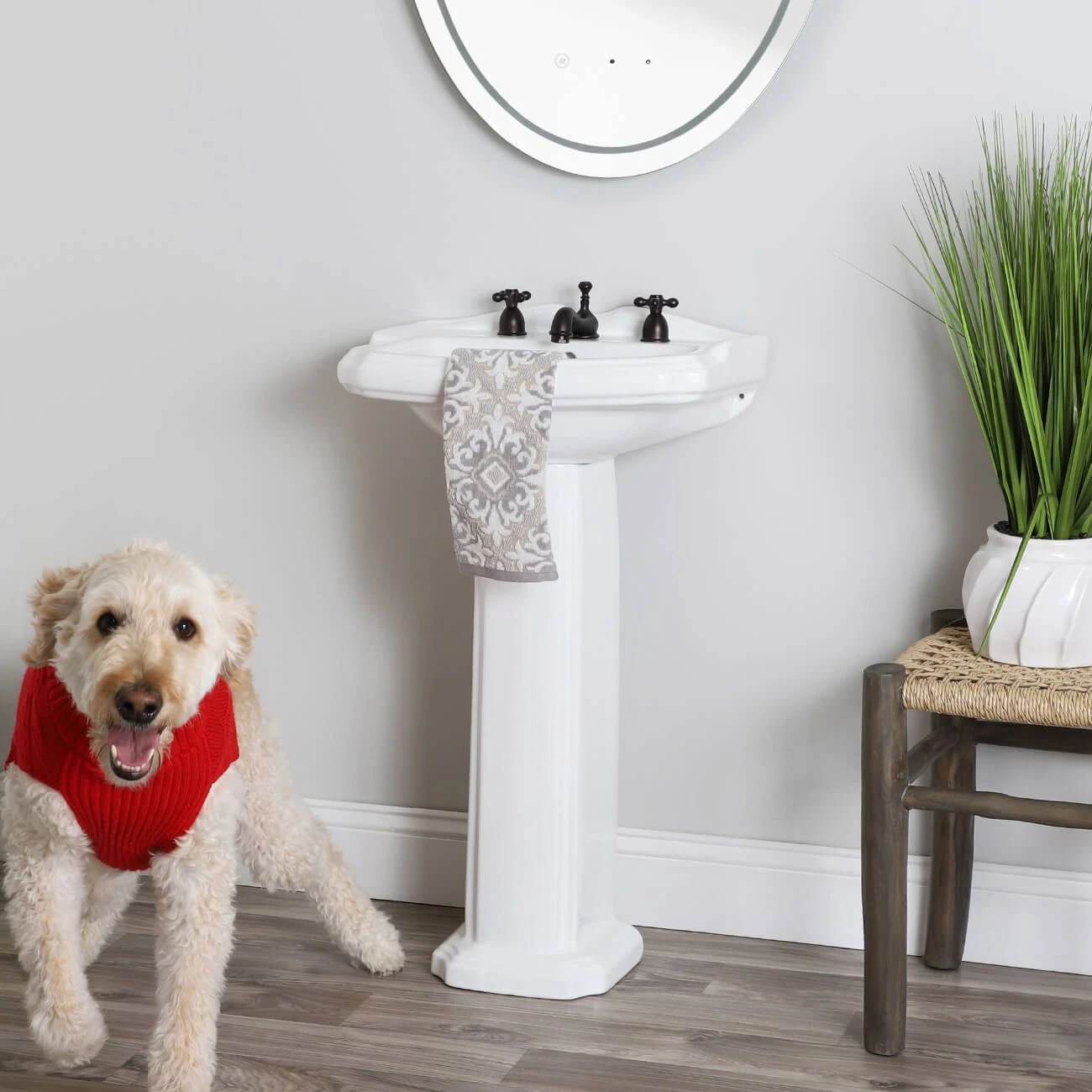 Lettura 19 Inch Pedestal Sink - Image 5