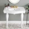 Atwell 34 Inch Console Sink With Porcelain Legs