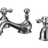 Teapot Minispread Bathroom Sink Faucet - Metal Cross Handles