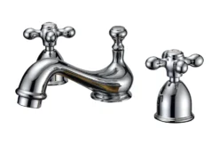 Teapot Minispread Bathroom Sink Faucet - Metal Cross Handles