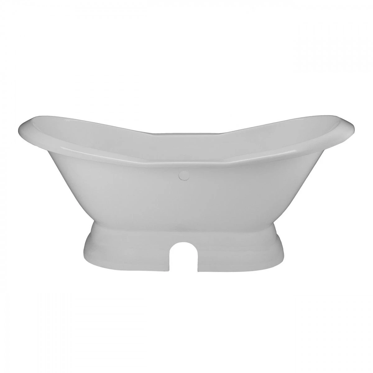 Mimi Cast Iron Double Slipper Pedestal Tub - No Faucet Drillings - Image 4