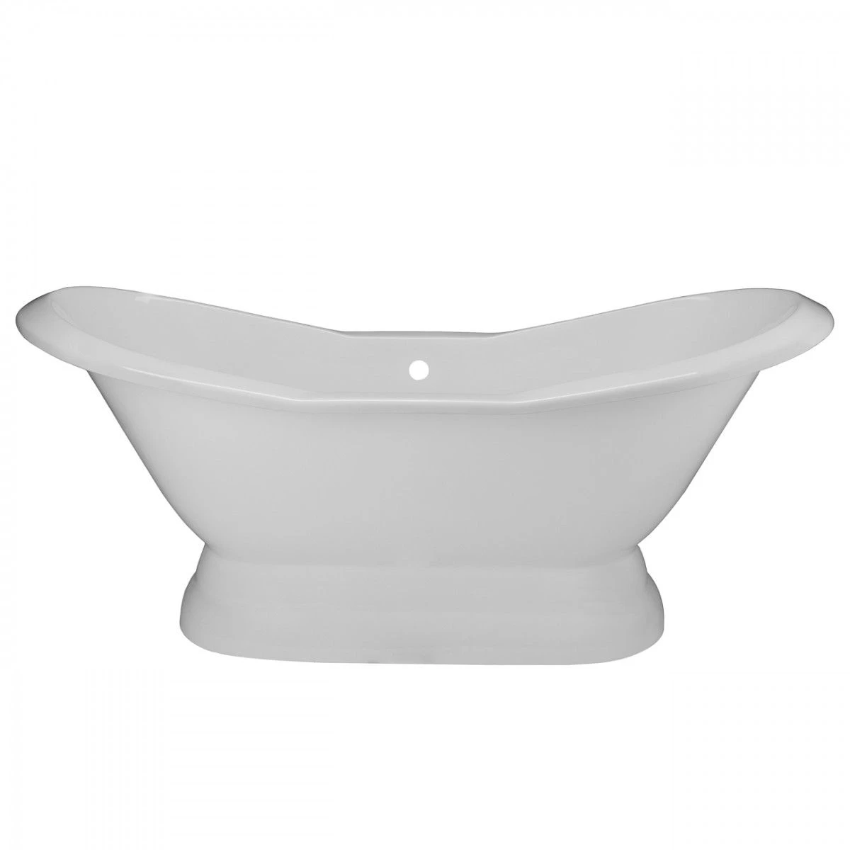 Mimi Cast Iron Double Slipper Pedestal Tub - No Faucet Drillings - Image 2