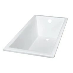 Zurich 67 Inch Cast Iron Drop-In Tub - No Faucet Drillings - Unfinished Exterior