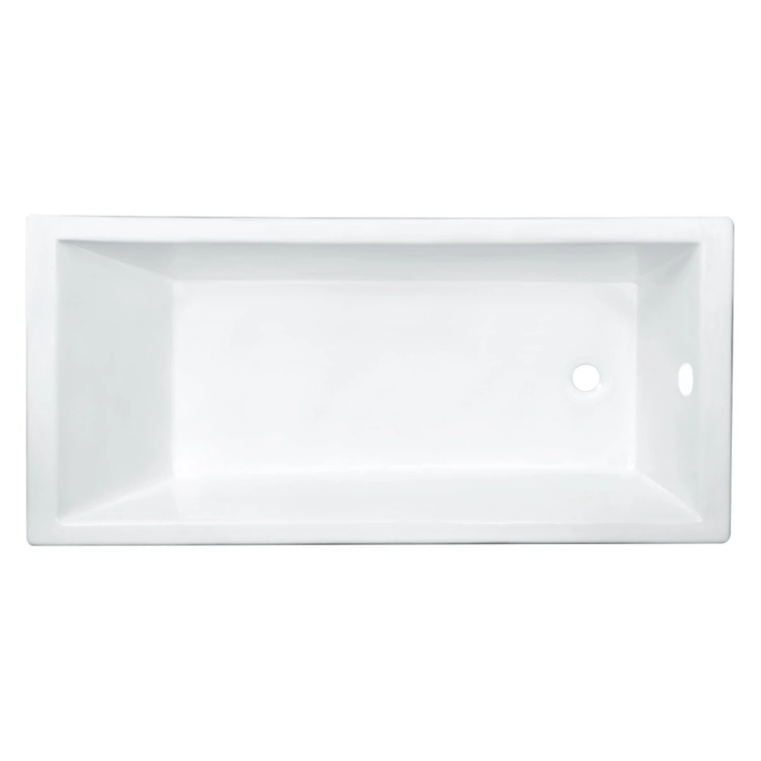 Zurich 67 Inch Cast Iron Drop-In Tub - No Faucet Drillings - Unfinished Exterior - Image 2