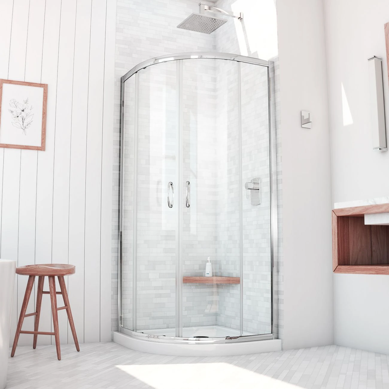 Mia 67 Inch Acrylic Double Ended Freestanding Tub And Shower Package - Image 3