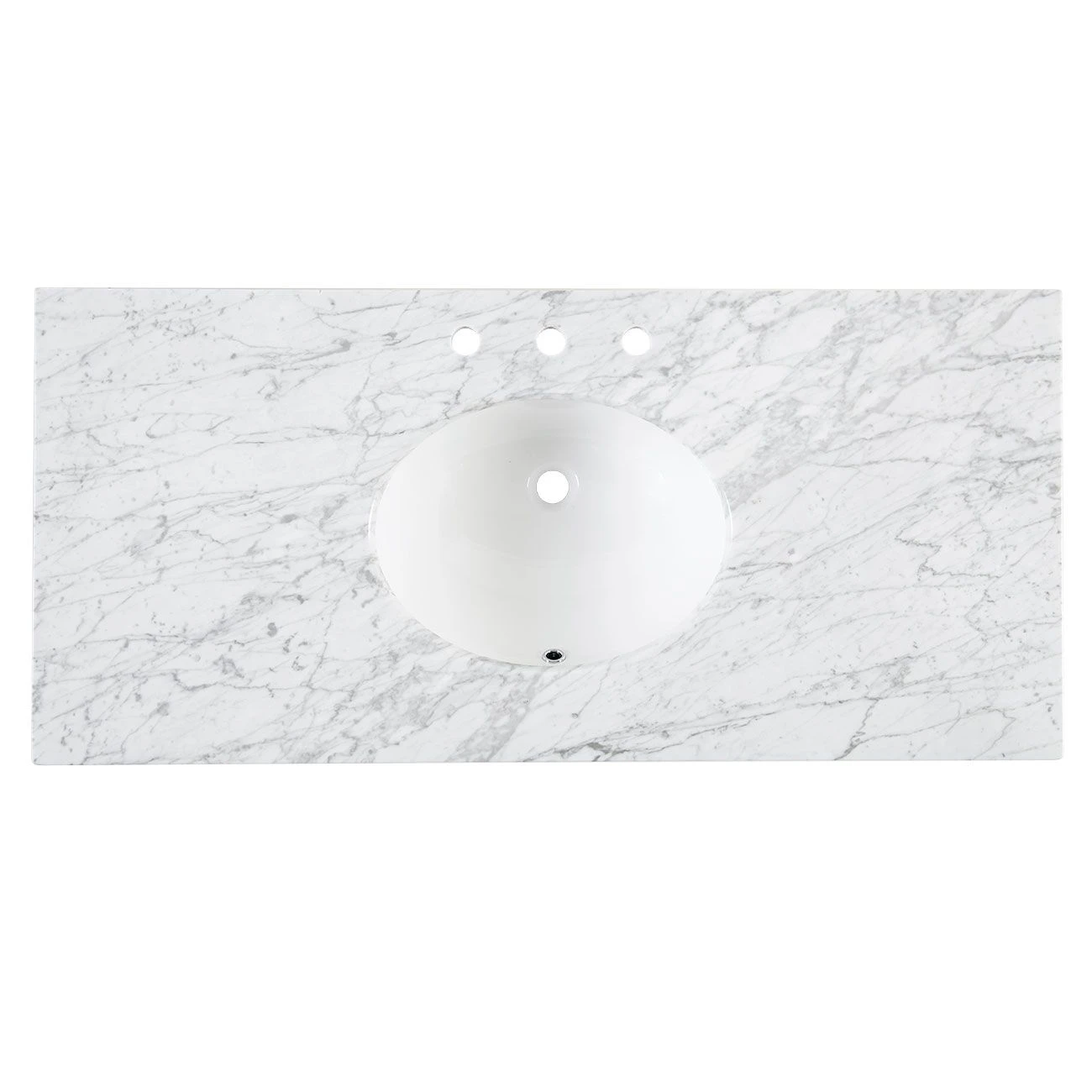 Everett 48 Inch Oak Console Vanity With Oval Undermount Sink - Black - Image 4