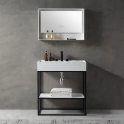 Franklin 40 Inch Console Bathroom Sink - 8 Inch Faucet Drillings