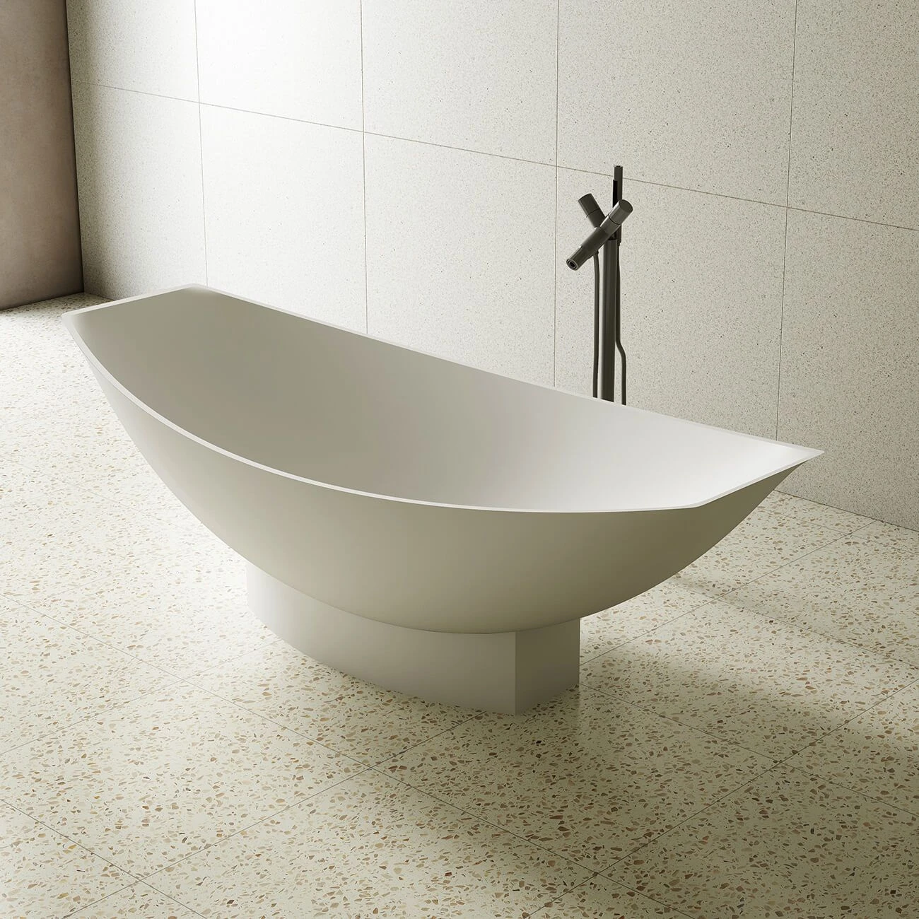 Emerson 70 Inch Resin Hammock Freestanding Tub