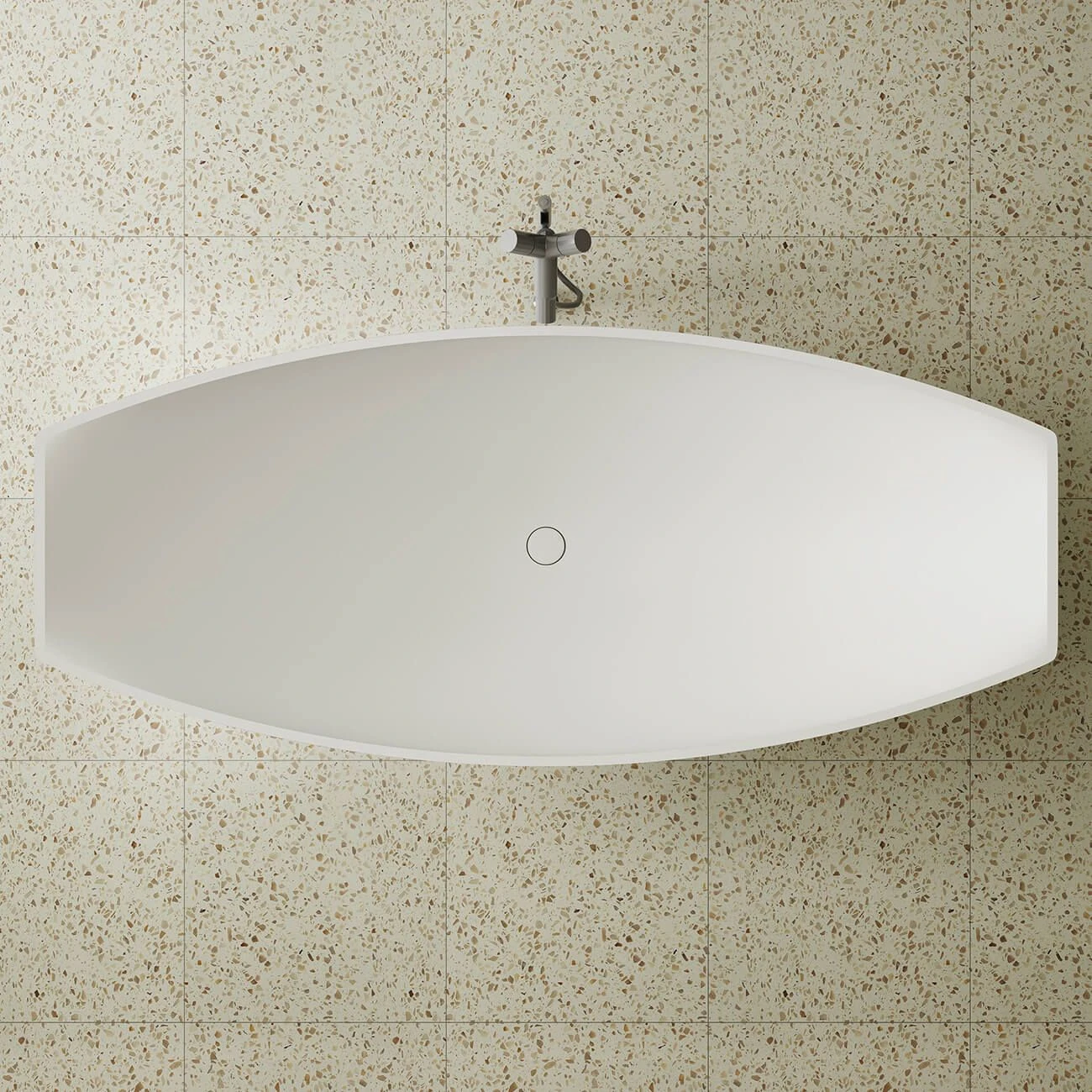 Emerson 70 Inch Resin Hammock Freestanding Tub - Image 3