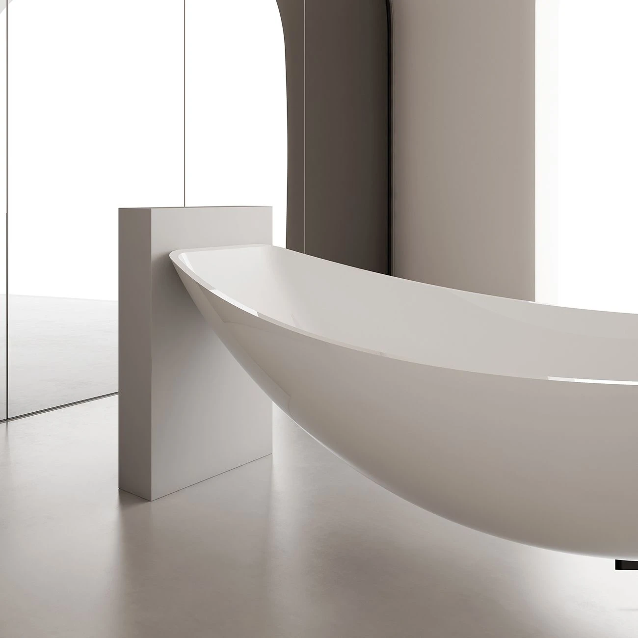 Vina 79 Inch Acrylic Floating Hammock Tub - Image 2