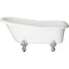 Ambassador Acrylic Slipper Clawfoot Tub - Rim Faucet Drillings