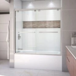 DreamLine Encore 56-60 Inch W X 58 Inch H Semi Frameless Bypass Tub Door