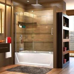 DreamLine Mirage X 56-60 Inch W X 58 Inch H Frameless Sliding Tub Door
