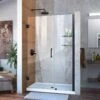 DreamLine Unidoor 46-47 Inch W X 72 Inch H Frameless Hinged Shower Door With Shelves