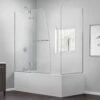 DreamLine Aqua Ultra 48 Inch W X 30 Inch D X 58 Inch H Frameless Hinged Tub Door With Return Panel