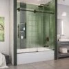 DreamLine Enigma XO 55-59 Inch W X 62 Inch H Fully Frameless Sliding Tub Door