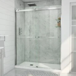DreamLine Sapphire 56-60 Inch W X 76 Inch H Semi Frameless Bypass Shower Door
