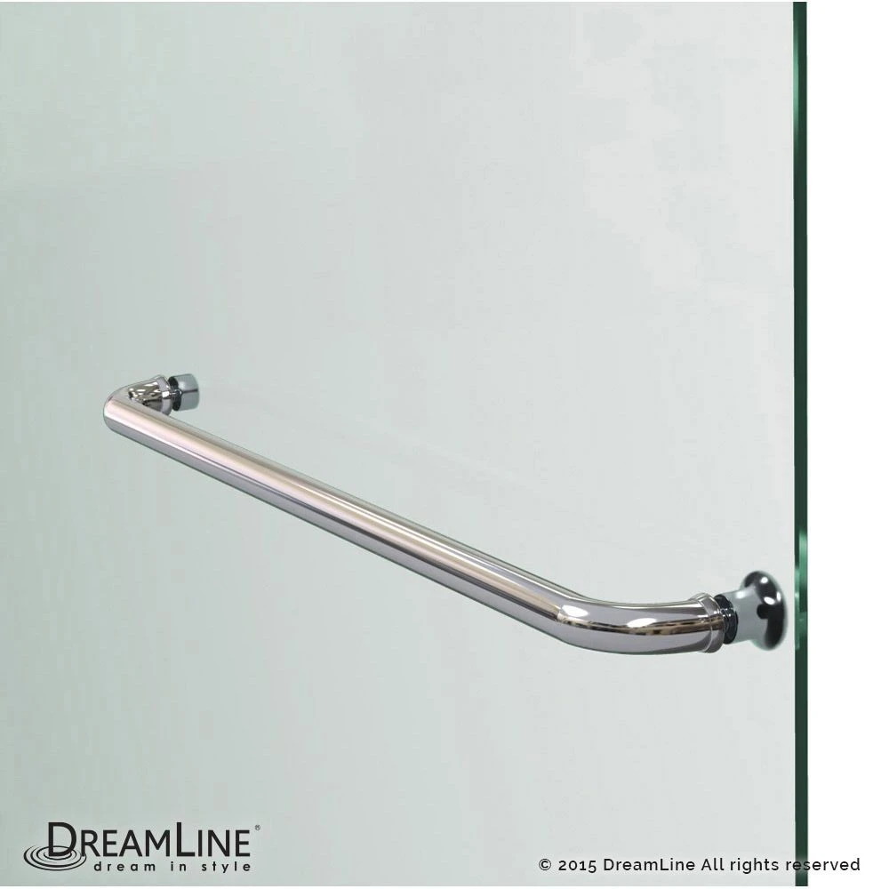 DreamLine Aqua Ultra 48 Inch W X 30 Inch D X 58 Inch H Frameless Hinged Tub Door With Return Panel - Image 8