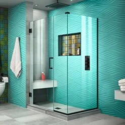 DreamLine Unidoor Plus 38 1/2 In. W X 30 3/8 In. D X 72 In. H Frameless Hinged Shower Enclosure