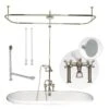 Clawfoot Tub Side Mount Shower Enclosure Set