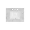 30 Inch Carrera Marble Vanity Top With Rectangular Undermount Sink