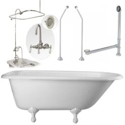 Heritage 60 Inch Cast Iron Classic Clawfoot Tub Package