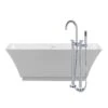 Asher 66 Inch Acrylic Double Ended Freestanding Tub Package