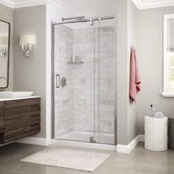 Utile Alcove Shower Wall - Carrara
