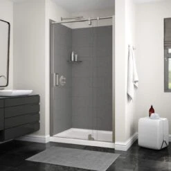 Utile Alcove Factory Shower Wall - Smoke