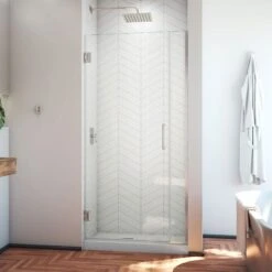 DreamLine Unidoor Plus 31 1/2 - 32 In. W X 72 In. H Frameless Hinged Shower Door