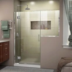 DreamLine Unidoor-X 59-59 1/2 In. W X 72 In. H Frameless Hinged Shower Door