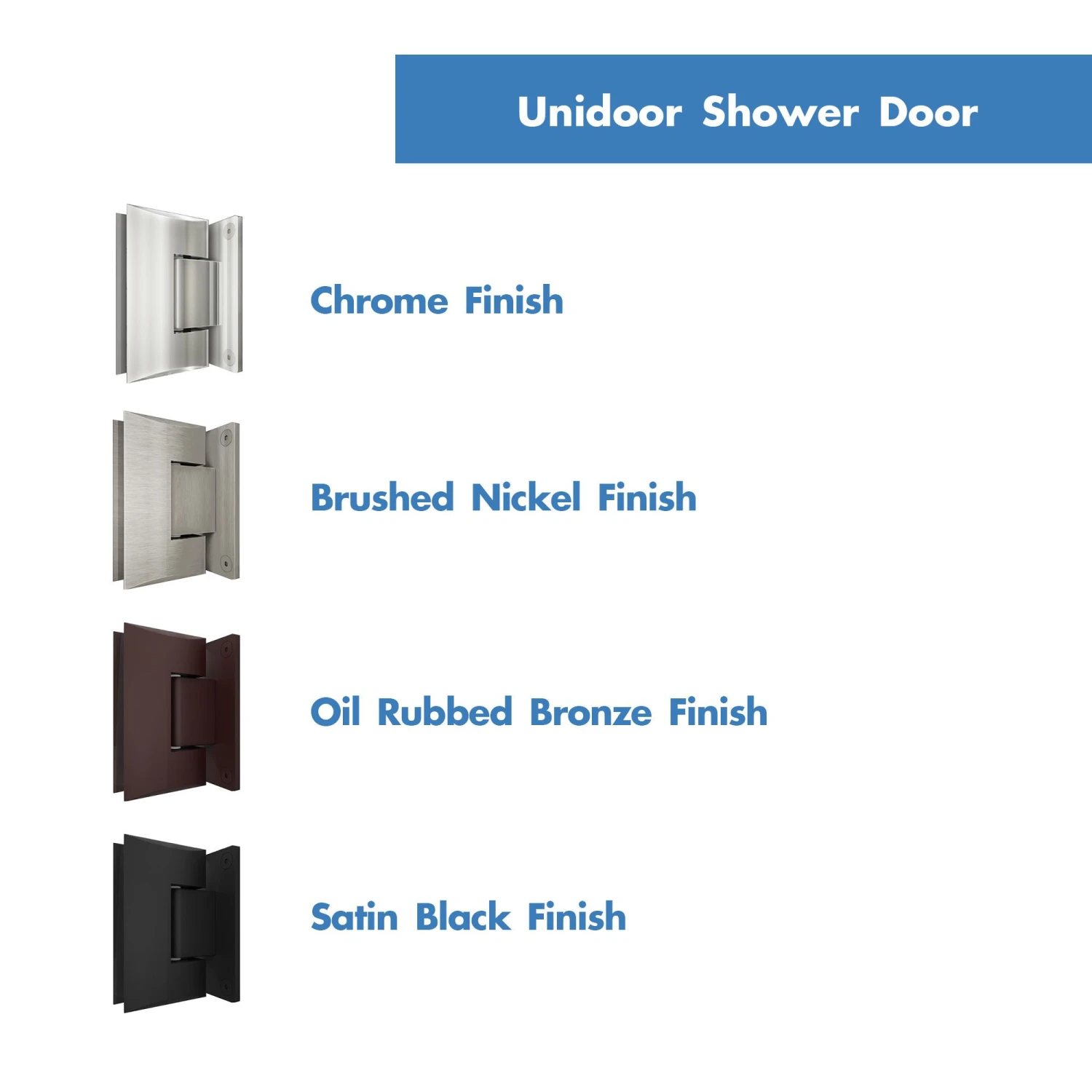 DreamLine Unidoor Plus 53 In. W X 30 3/8 In. D X 72 In. H Frameless Hinged Shower Enclosure - Image 13