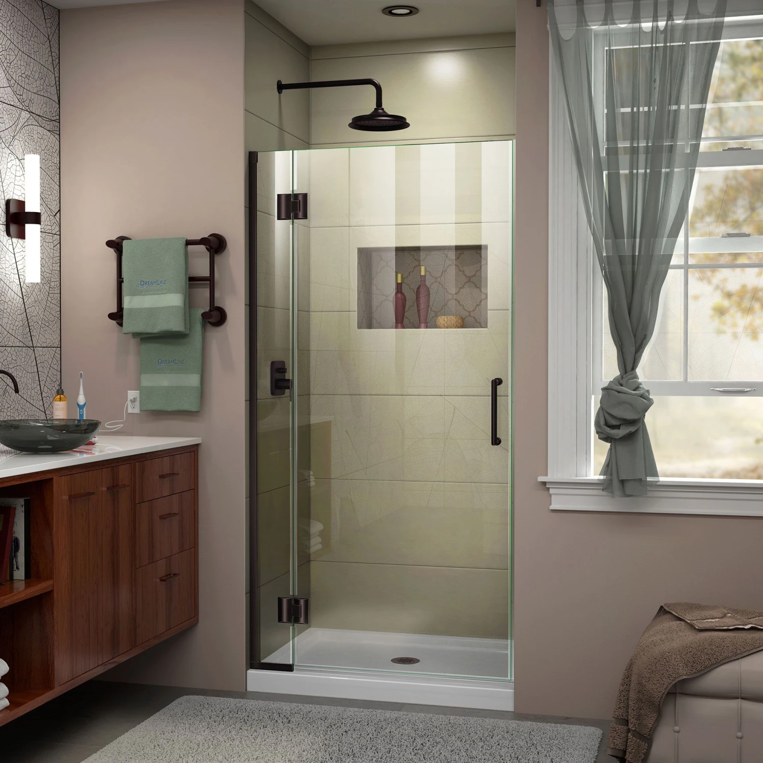 DreamLine Unidoor-X 32 In. W X 72 In. H Frameless Hinged Shower Door - Image 4