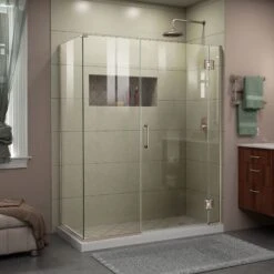 DreamLine Unidoor-X 45-1/2 Inch W X 30-3/8 Inch D X 72 Inch H Frameless Hinged Shower Enclosure