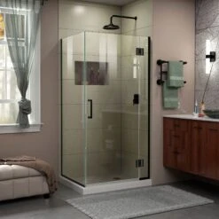 DreamLine Unidoor-X 33-3/8 Inch W X 34 Inch D X 72 Inch H Frameless Hinged Shower Enclosure