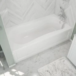 Vecelli 72 Inch Acrylic Alcove Bathtub - White