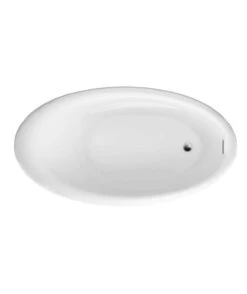 Marla 63 Inch Acrylic Drop-in Universal Drain Bathtub - White