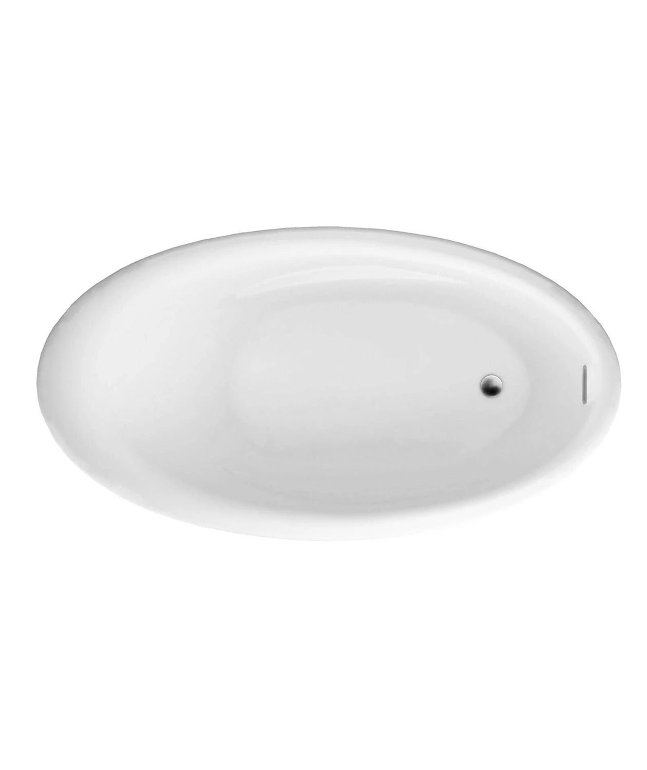 Marla 63 Inch Acrylic Drop-in Universal Drain Bathtub - White