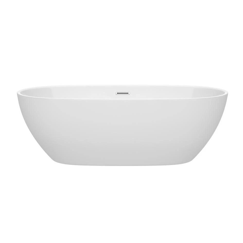 Juno Acrylic Double Ended Freestanding Bathtub - No Faucet Drillings - Image 2