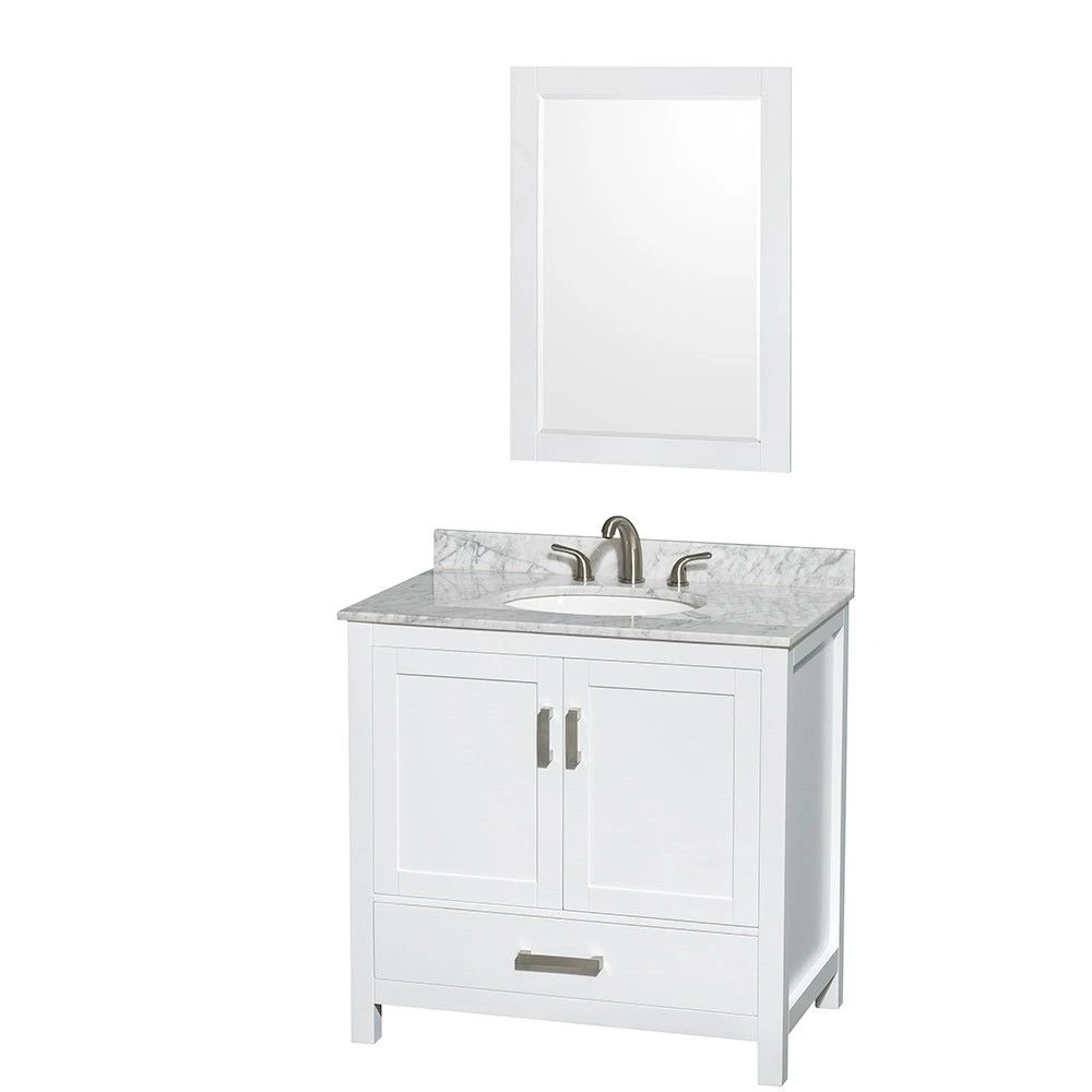 Sheffield 36 In Single Oval Sink Vanity Set - Image 5
