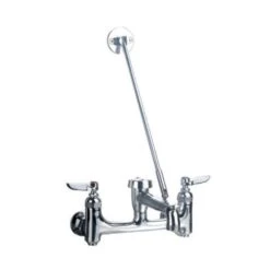 Heavy Duty Wallmount Utility Faucet With Lever Handles - Rough Chrome